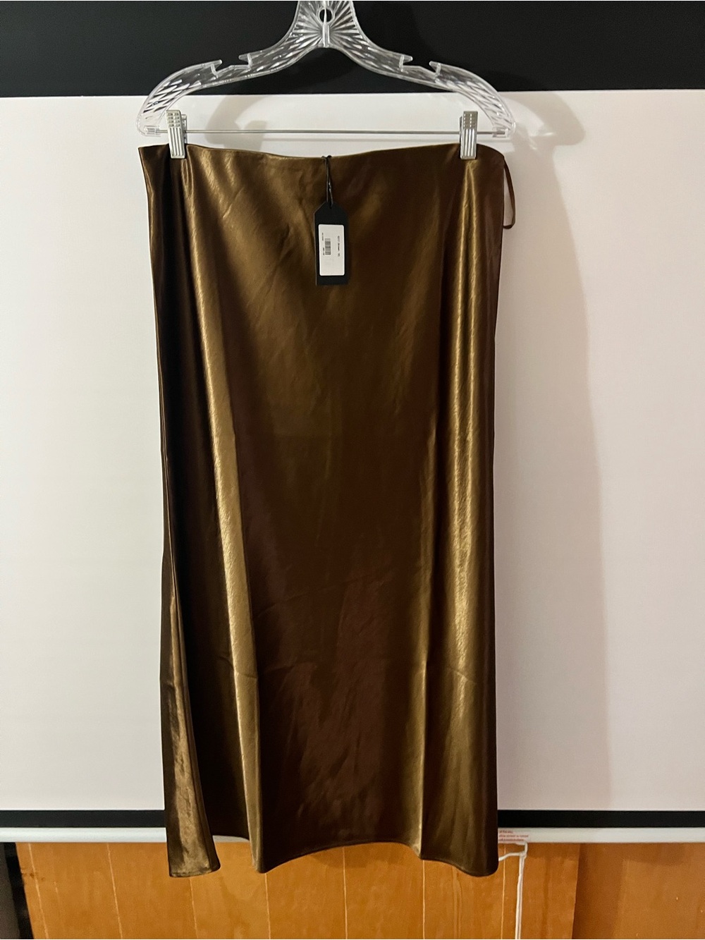 NWT Aleeza Paris Midi Skirt in Metallic Bronze size 1X fits more a XL